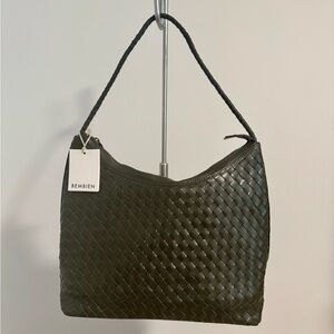 Marni Bag Extra Large, Olive Green, Woven Leather Bag